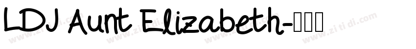 LDJ Aunt Elizabeth字体转换